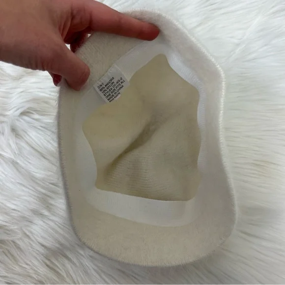 Vintage Angora Cream Knit Hat - Picture 5 of 6